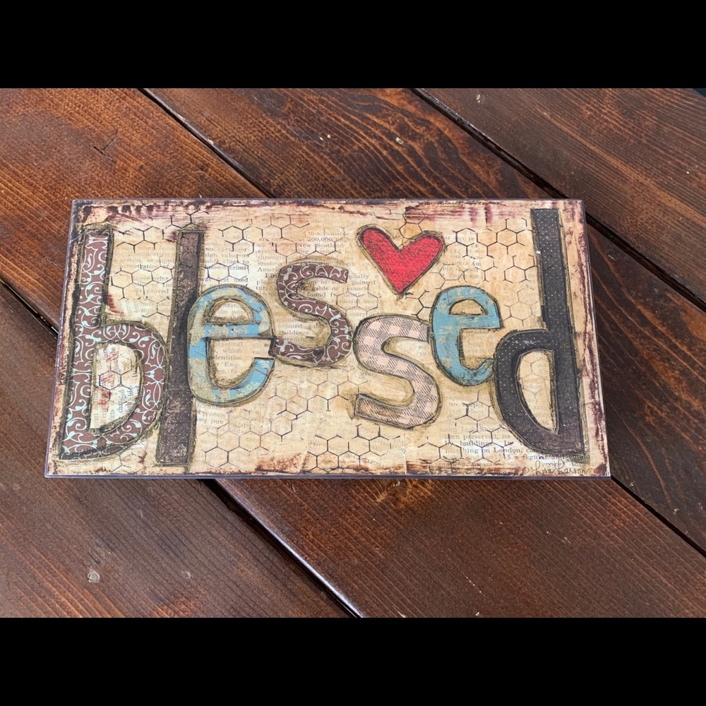 Blessed wall hanging or table decor